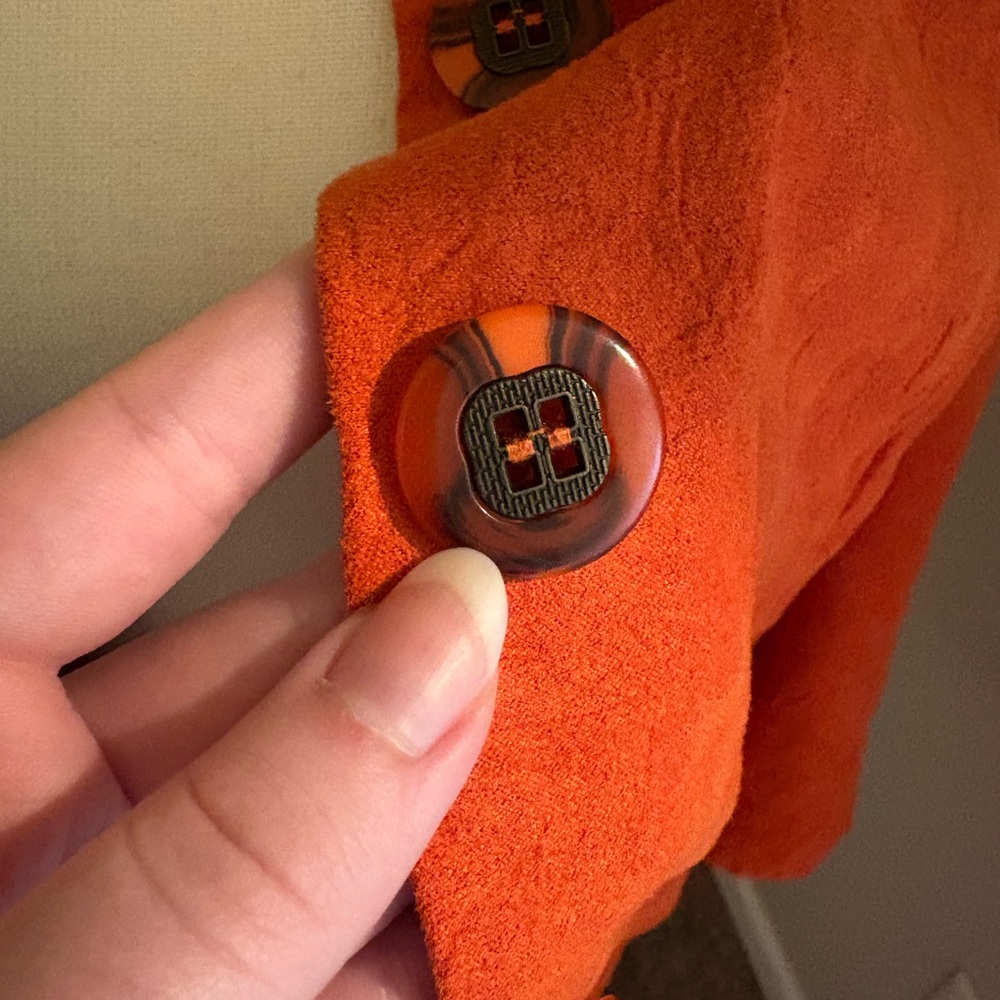 Vintage Orange Blazer Coat - Picture 3 of 9